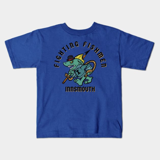 Innsmouth Fighting Fishmen Kids T-Shirt by TheLenRoman